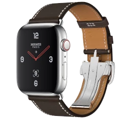 Apple Watch Series 4 Hermes 44mm SS Fauve Barenia Single Tour Deployment Buckle GPS Cellular