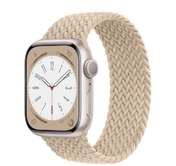 Apple Watch Series 8 41mm Starlight Aluminum Case With Braided Solo Loop GPS Celullar